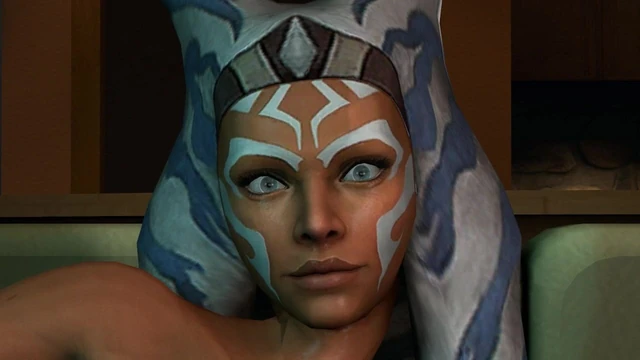 Ahsoka fingers her tight pussy for you