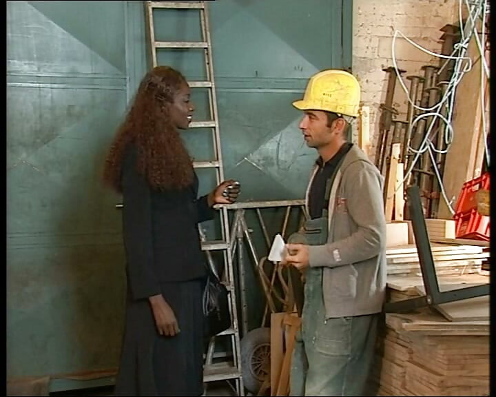 Ebony German goddess gets fucked by the handyman