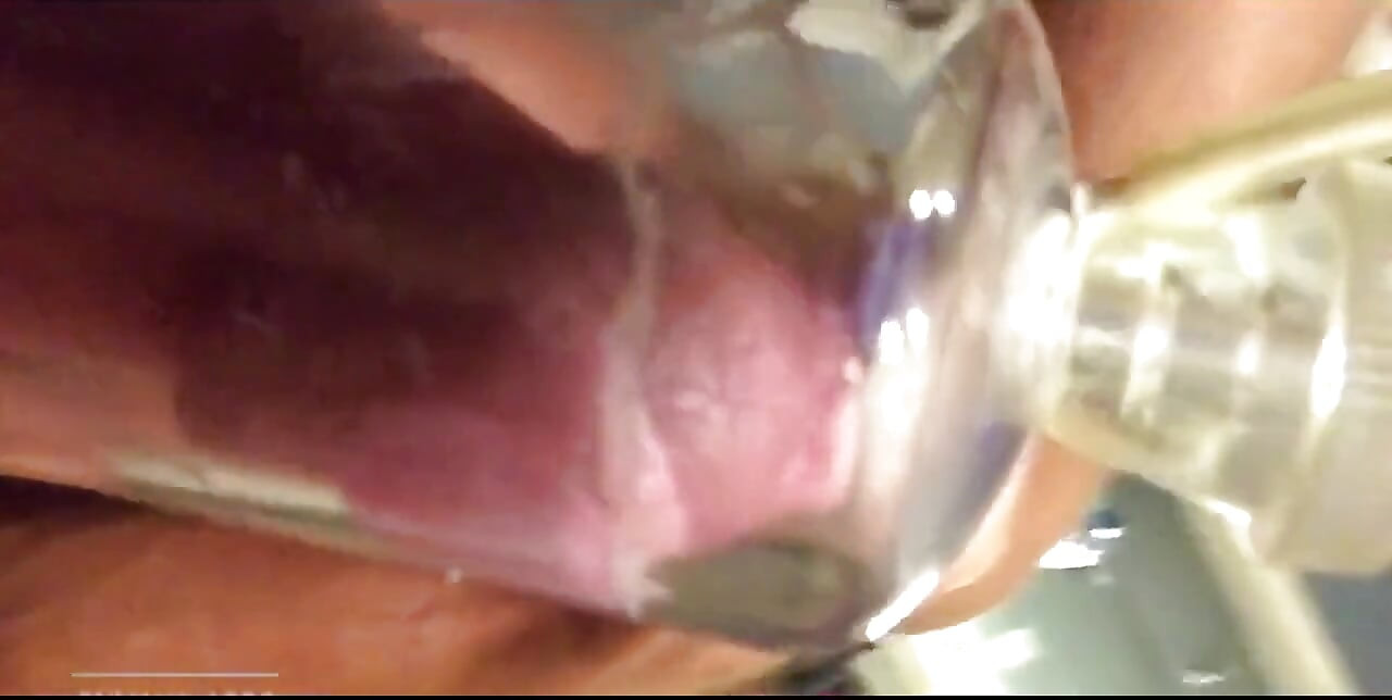 Close up, Cock Engorged in Tube 30 Plus Minutes