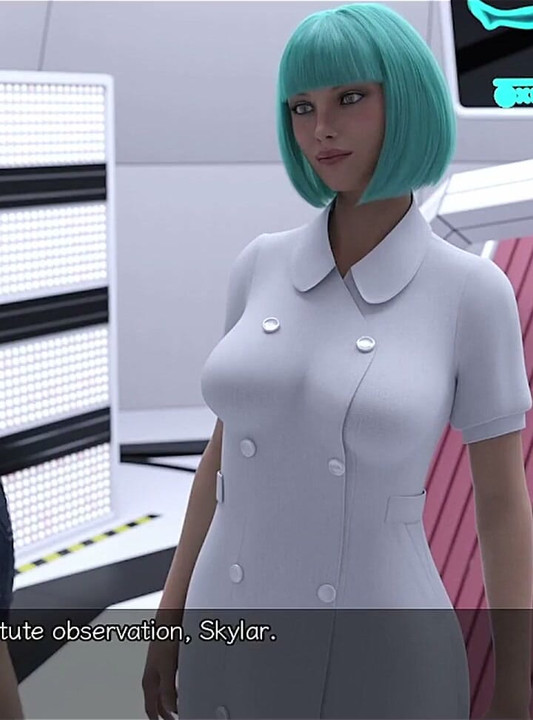 Stranded in Space - Blue Haired MILF Want Threesome with Me & Hot Busty Doctor