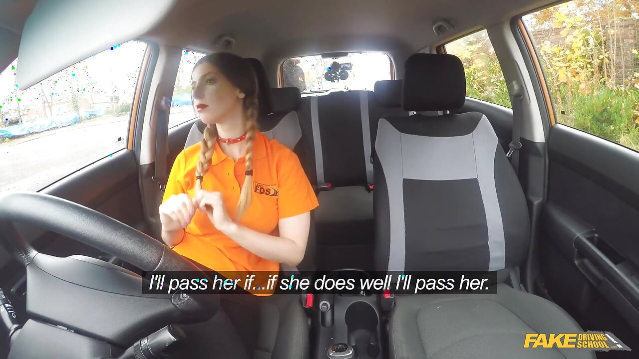 Fake Driving School - Stunning Stella Rides Ryan Cowgirl Style in a Car for a Quick Test Pass