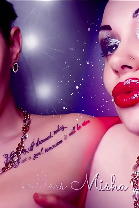 My mesmerizing red lips feel good on my bf cock! Cuckold & humiliation!