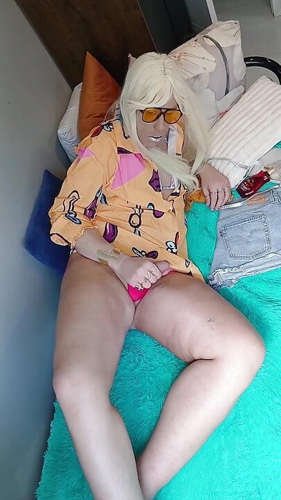 A Cute New Dress, Then Taking off My Bikini and Getting My Ass All Oiled up... and Finishing with Another Orgasm.