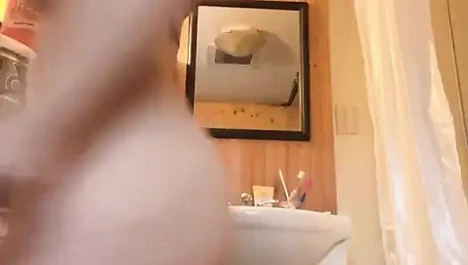 Pee Great Time Then Clean Hairy Pussy by Tap Water