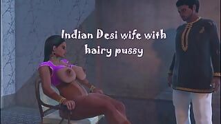 indian desi hairy wife with big boobs
