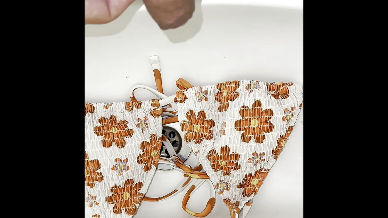 Piss on ex-girlfriend swimsuit
