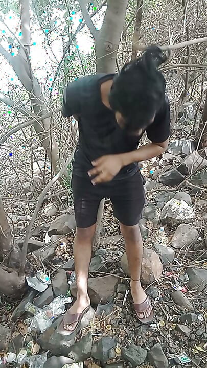 I didn't feel like being alone, so I went to the forest near our house and had a lot of fun.