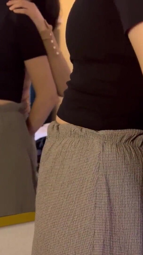 My boss sees me in a thong and fingers me, she's a lesbian whore!! | Clip 2