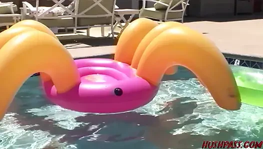 Gwen and Trisha Go From a Pool Day to Pussy Play