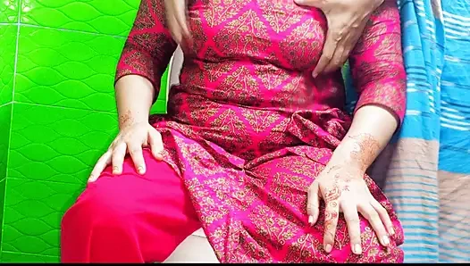 Stepsister Nadiya is surprised by her stepbrother's big cock and he fucks her big pussy while they are home alone