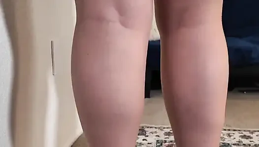 Sexy Plump MILF in Tan Stockings