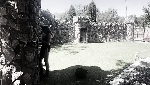 Vor dem gefängnis in stücke ausgepeitscht - BDSM Gymnastik