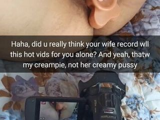 ¡Tu esposa creampied grabando un video para ti! - mari lechoso