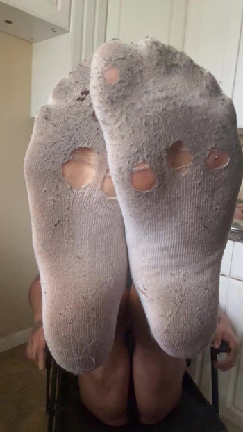 Foot Fetish - Sweaty Stinky Smelly Dirty Socks with Holes