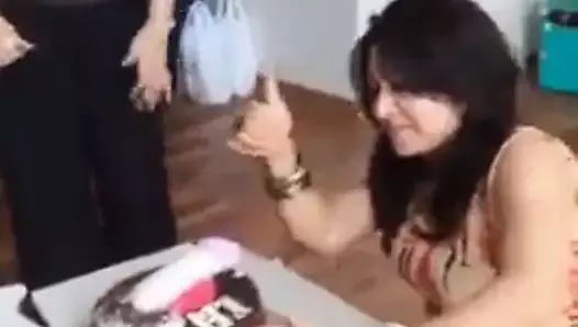 Indian slut aunty celebrating birthday
