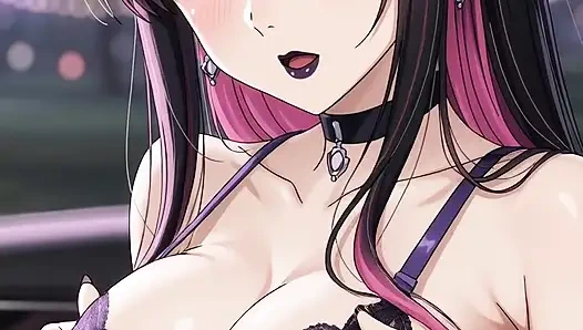 Emo Goth Girl First Date JOI in Parked Car Teases Pussy and Cums With You