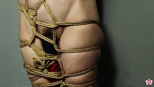 Slave Mila Tightly Tied in Orgasm Torment with Rope Bondage and Bound Orgasms