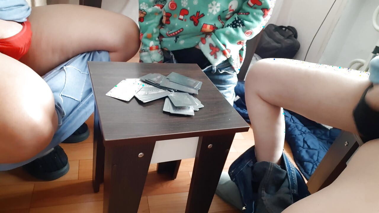 A card game turned into a hot lesbian threesome