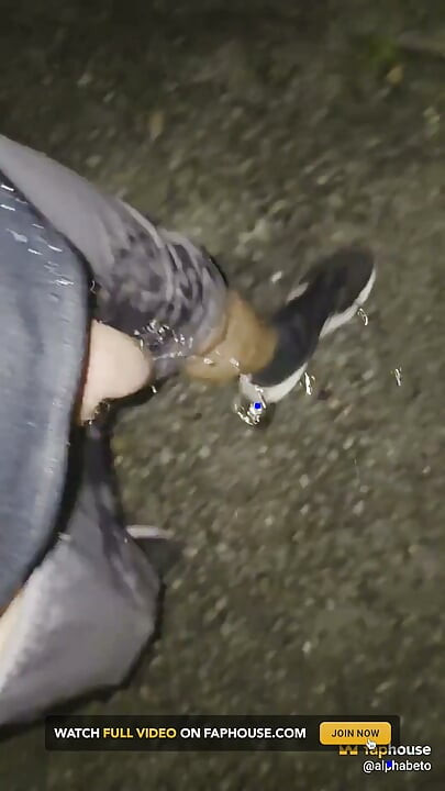 Alpha Cashcock Pissing and Walking Down the Street