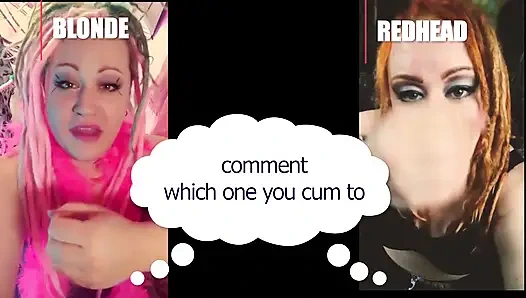 Kommentar, welche dich zum kommen gebracht hat, blonde oder rothaarige gerade version