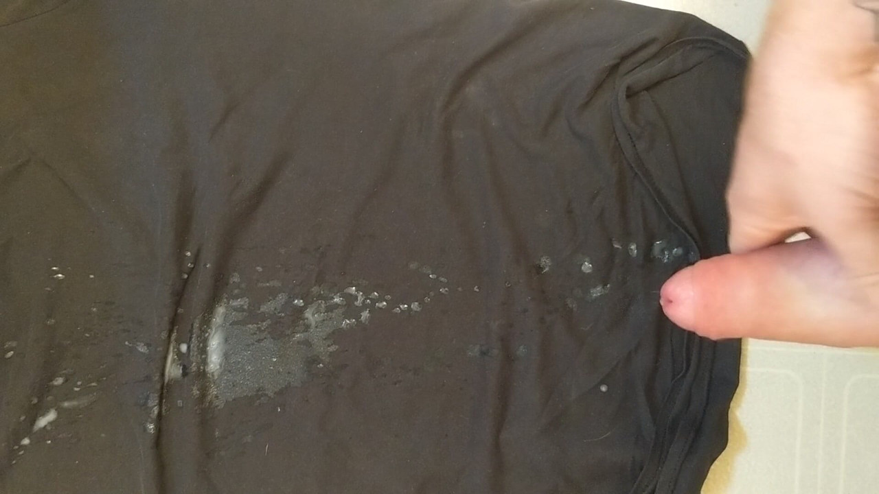 Chubby guy blows a big load.