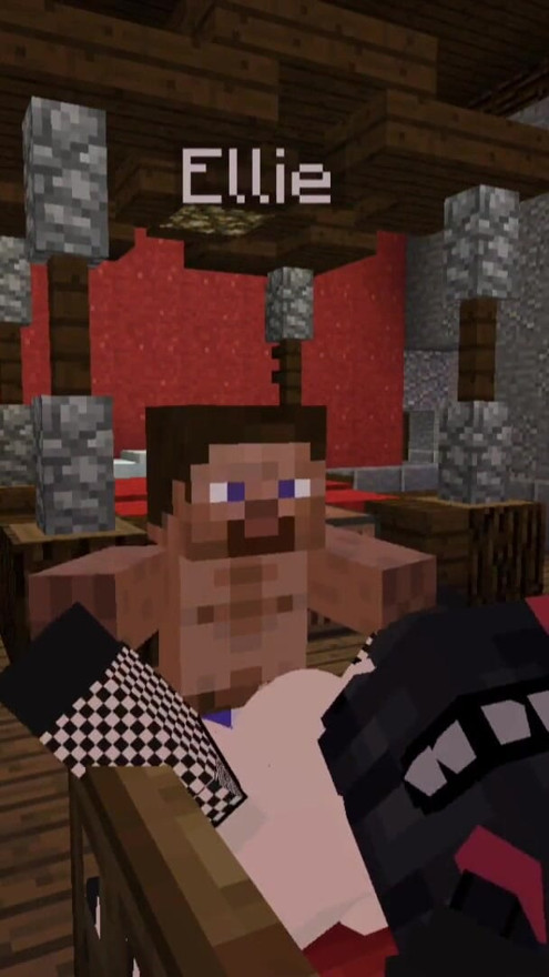 Minecraft Jenny Mod Meeting Ellie, a Goth dommy mommy and she calls us a good boy, picks us up and face fucks | Clip 1