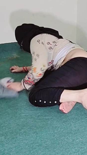 Thrilling moment from "SEXY MAID CLEANING ROOM AND SEDUCING YOU ALL, DIRTY HINDI TALKING"