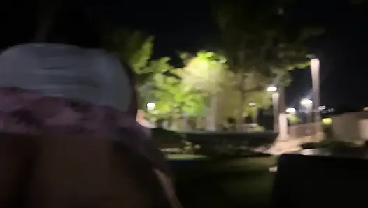 My shy girlfriend likes to fuck in a public square and doesn't mind being seen