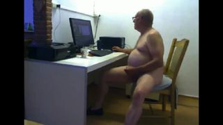 grandpa cum on webcam