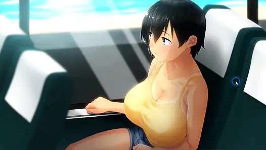 Хентай игра - секс деревенской девушки с большими сиськами на фестивале - Все сцены CG