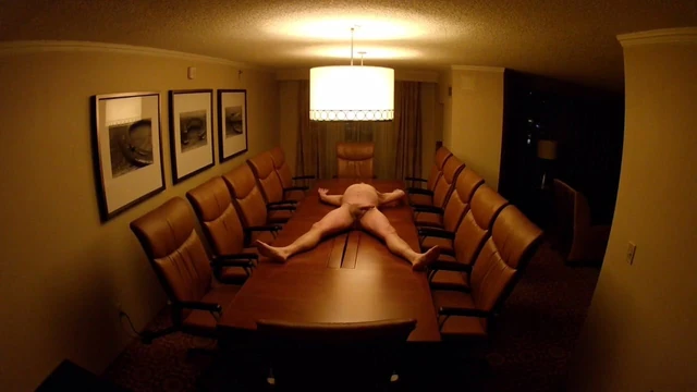 Hotel room conference table
