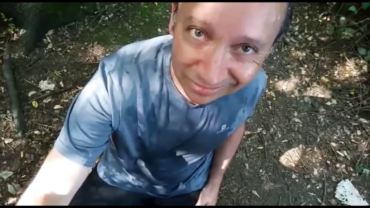 Piss and cum in a cruising area