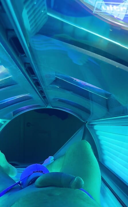 Tanning and jerking off
