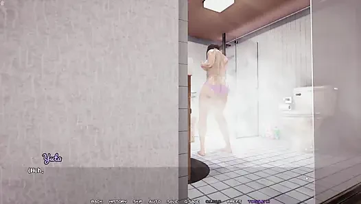 Stepson Jerking Cock While Watching Japanese Stepmom Masturbating Pussy In Bathroom