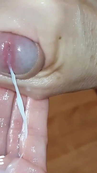 Must-see moment from "Shooting Thick Creamy Ropes of Nut Hanging off his Dick. Slow-Motion Cum Compilation (Milking-time)"