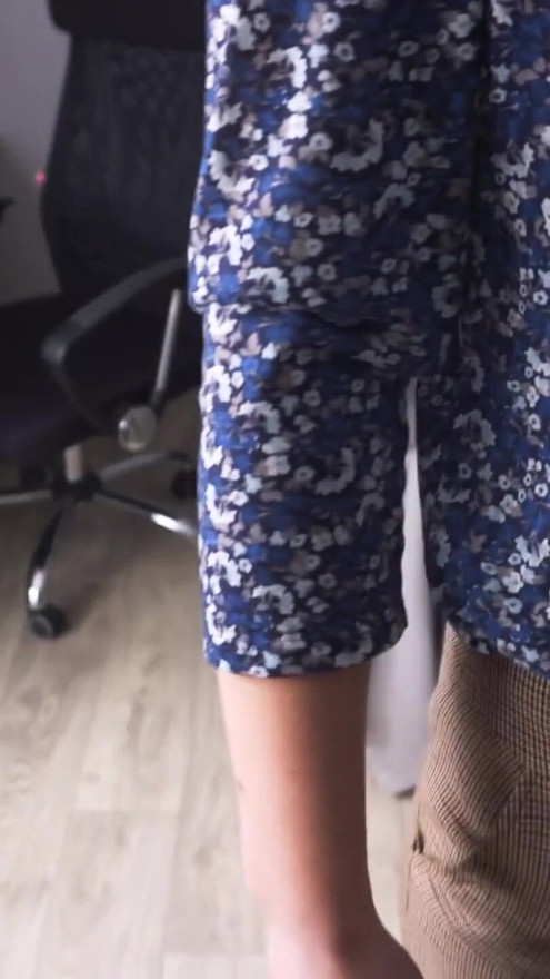 Hot Secretary Teasing Visible Panty Line In Tight Work Trousers | Clip 1