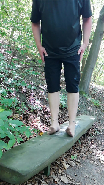 Nylon Fetish Break on the Seilbahnberg