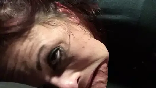 Slut sucks cock in car on first date