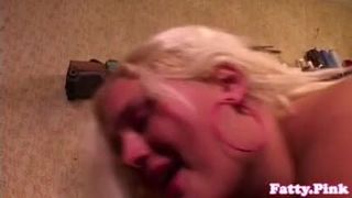 Fat chubby beauty cumsprayed in mouth