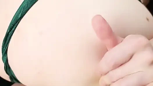 Emerald Butt Plug and Pussy Tease