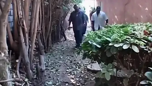 Black and white double penetrated anal orgy...cum in mouth