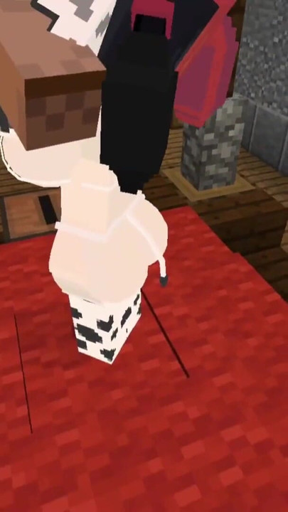 Minecraft Jenny Mod Fapcraft – Ellie, eine goth Dommy Mommy im Kuh-Bikini mit leckeren Milch-Titten | Clip 1
