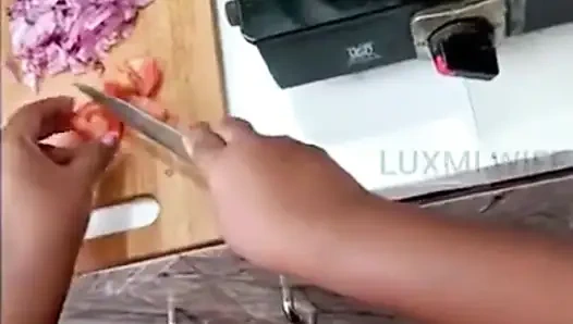 Neighbour Took Video When Wife Cooking in Blouse