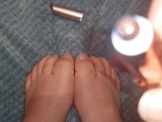 Mencukur jari kaki berbulu saya - fetish kaki