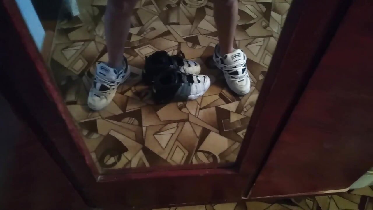 Nike Uptempo Sneakers Tie to My Cock