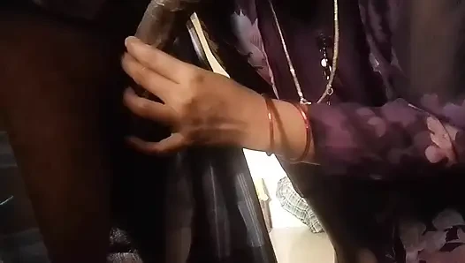Tamil Village Girl Sucks Her Husband's Cock in the Kitchen