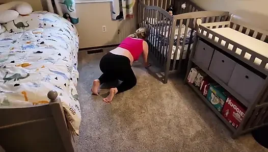 Pregnant Step Stepmom Gets Stuck in Crib and Has to Come Help Her Get Out