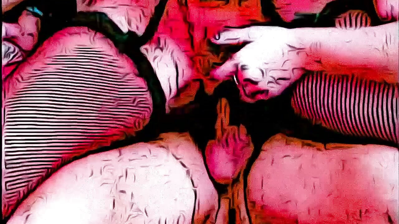 Porn-Art n.3 - Pop Art Orgy at home (AI-generated)