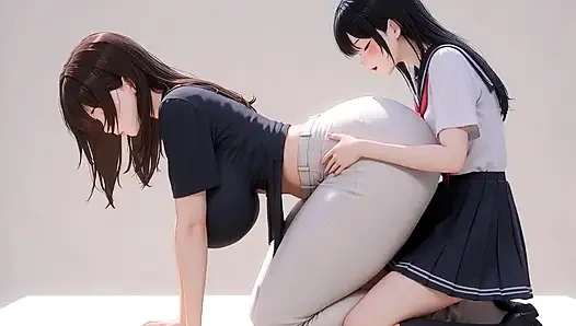 Lesbian, pemujaan pantat besar.
