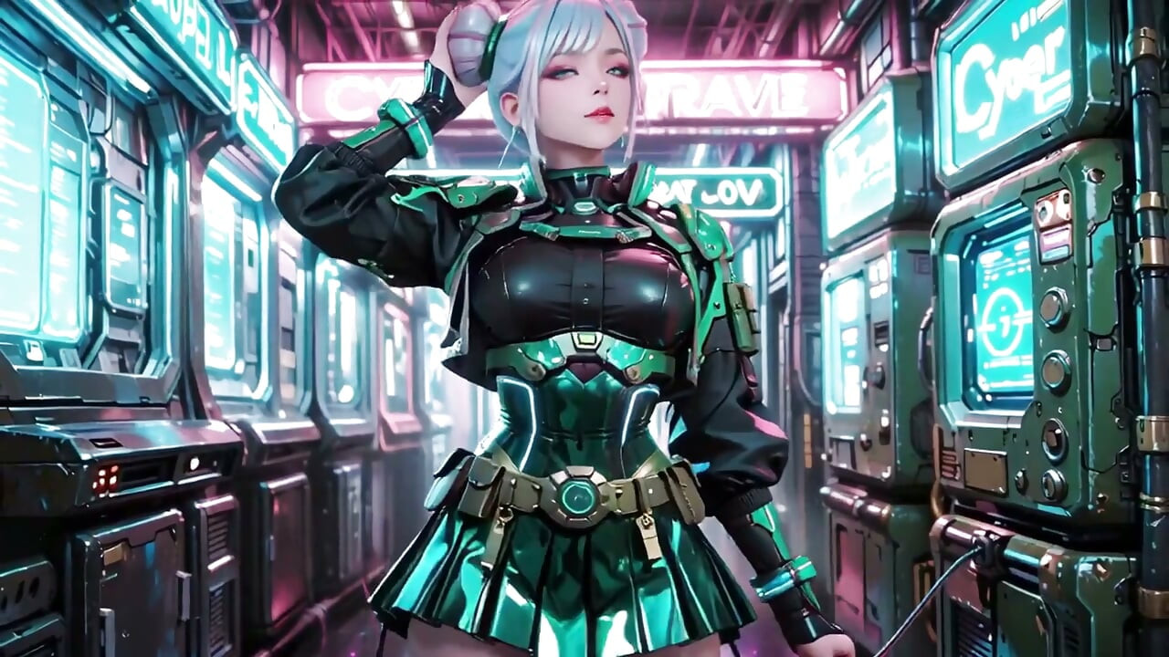 Yeşil zırhlı kız! Gümüş saçlı Valkyrie diz çöküyor ve arkasını sırılsıklam yapıyor, parmak uçları soğuk metalik elbisesini izliyor.